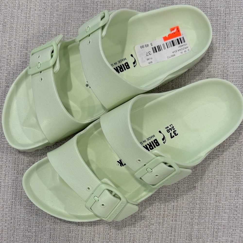 Birkenstock Arizona Eva Mint Green “Faded Lime” NEW Size 37